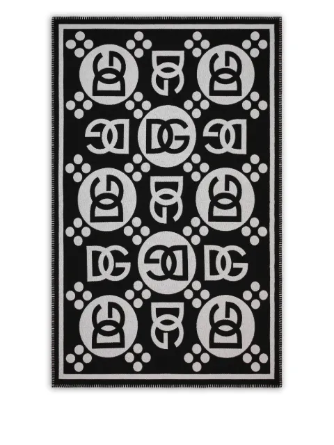 Dolce & Gabbana logo-pattern blanket Black TCE012TCAN2U0010