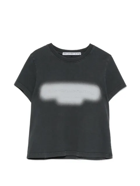 Alexander Wang embossed graphic-print T-shirt Black 1CC1261210