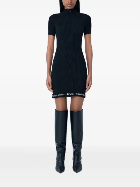 Alexander Wang ribbed short-sleeve dress Black 4KC1266045