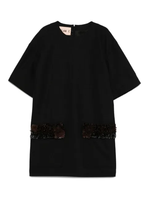 Plan C sequin-embellished dress Grey ABCAF12FBRTWD52