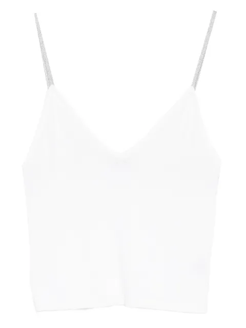 Versace Pre-Owned silver-straps top White VE250NV