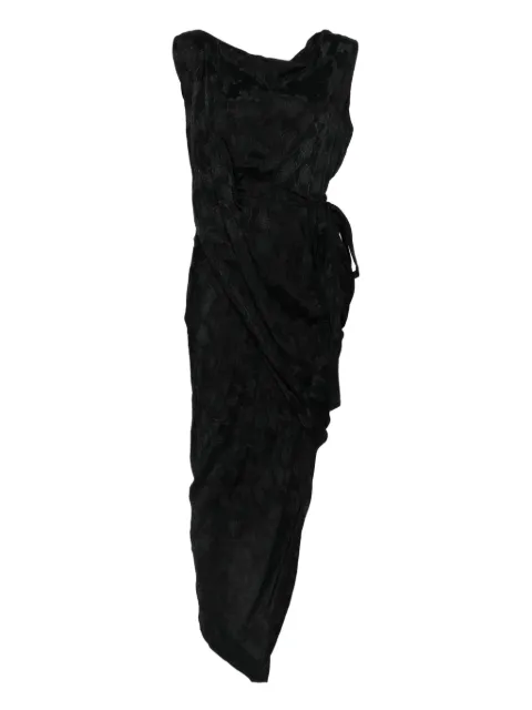 Vivienne Westwood Pre-Owned 2010s draped floral dress Black VW750NT