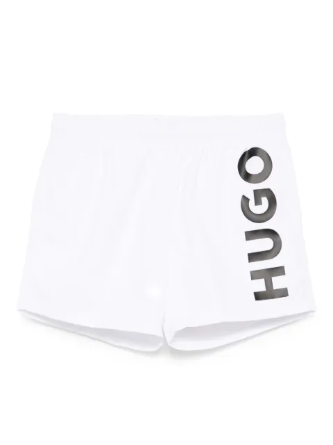 HUGO logo-printed swim shorts White 50513980