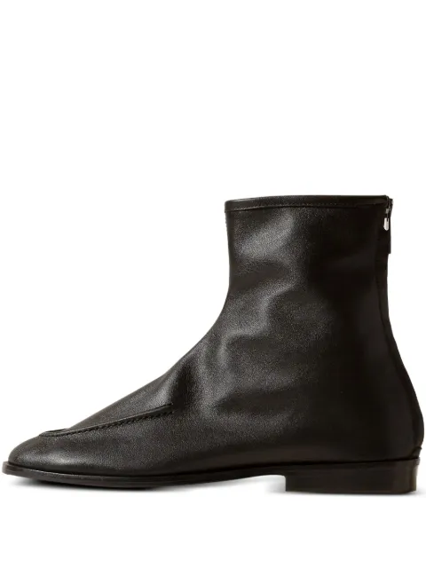 Hereu Juliol central-seam calfskin boots Black JULBMFA25