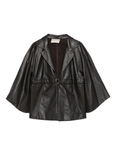 A.N.G.E.L.O. Vintage Cult 2010s leather bell-sleeve jacket Brown AN380NS