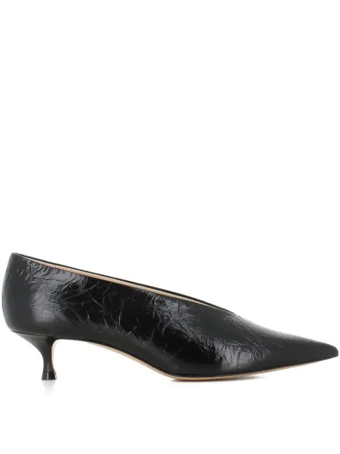 Le Monde Beryl pointed-toe leather pumps Black BABOUBKTNPL