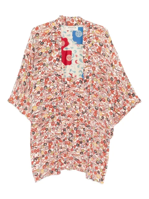 A.N.G.E.L.O. Vintage Cult 1970s floral-print silk dress Neutrals AN450NR