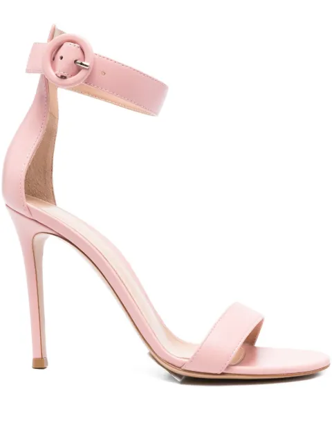 Gianvito Rossi 100mm ankle-strap sandals Pink G6109615RICNAPSAKU
