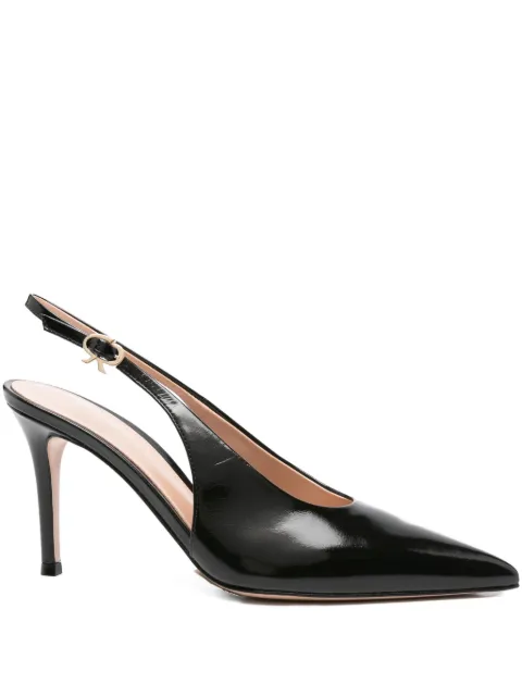 Gianvito Rossi 85mm slingback pointed-toe pumps Black G9546185RICNUINERO