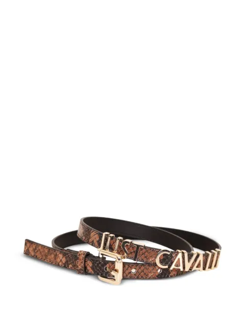 Just Cavalli logo-lettering belt Brown 79RA6F4AZSA76