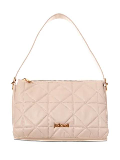 Just Cavalli quilted logo-plaque shoulder bag Pink 79RA4BI2ZSD24