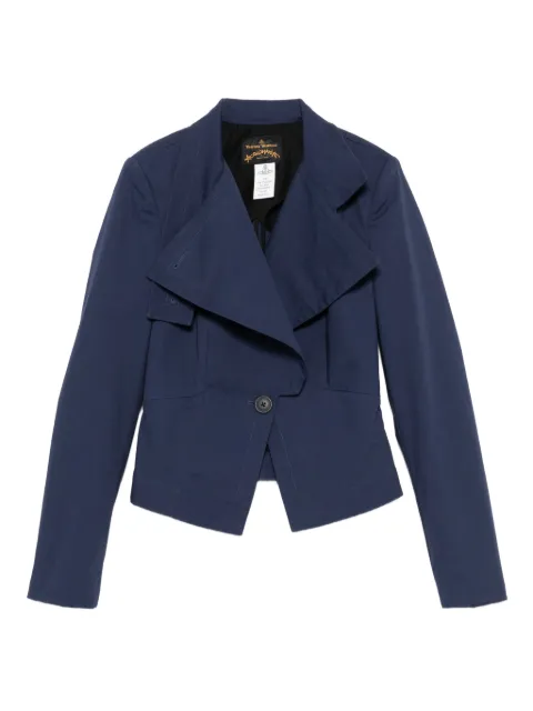 Vivienne Westwood Pre-Owned 2014 asymmetrical flap jacket Blue VW450NM