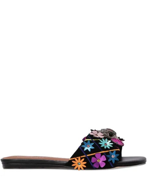 Kurt Geiger London flower-embellished sandals Black 4725609109