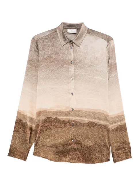 Pierre-Louis Mascia landscape-print shirt Brown ADASTRGUMSCML12451