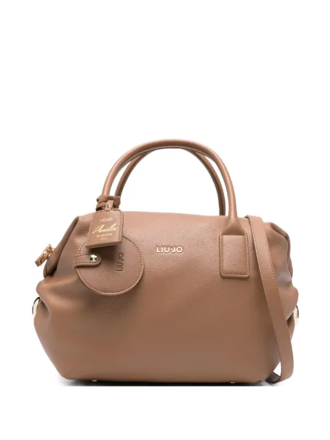 LIU JO logo-lettering tote bag Brown AF5027E0058