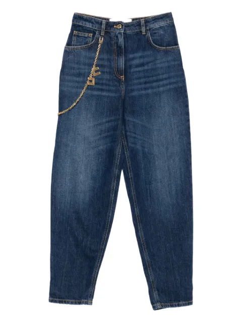Elisabetta Franchi chain-embellished jeans Blue PJ14D56E2