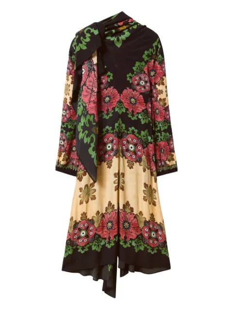 La DoubleJ Karis floral-print asymmetric dress Black DRE0958VIS019BOU01RE01