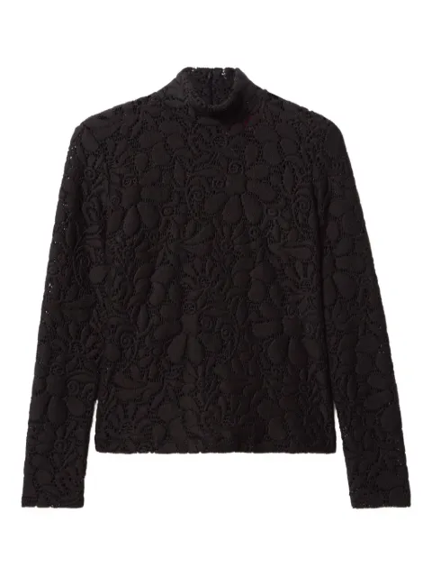 La DoubleJ lace turtleneck top Black TOP0171LAC003SOLIDBL01