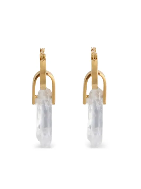 La DoubleJ rock-crystal hoop earrings Gold EAR0059BRA003ROC01YE05