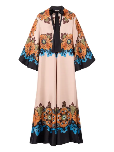 La DoubleJ Magnifico floral-print maxi dress Neutrals DRE0232SIL006BOU01OR02