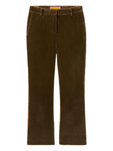 La DoubleJ 24/7 velvet flared trousers Green TRO0069VEL011SOLIDGR14