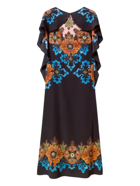 La DoubleJ floral-print midi day dress Black DRE0959CRE002BOU01OR02