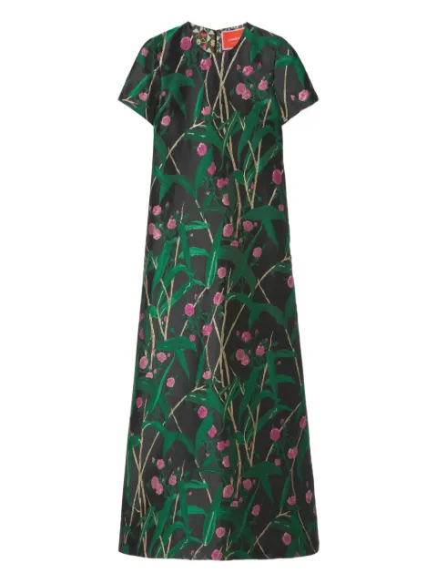 La DoubleJ floral midi day dress Black DRE0001JCQ119BMB02BL01