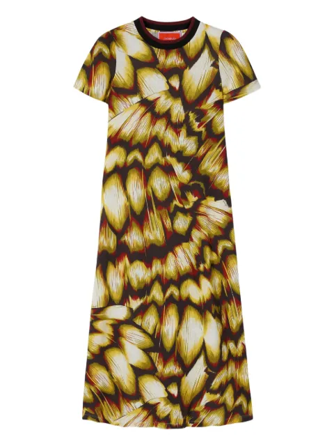 La DoubleJ all-over print short-sleeve midi dress Black DRE0247JER002MNR01BL01