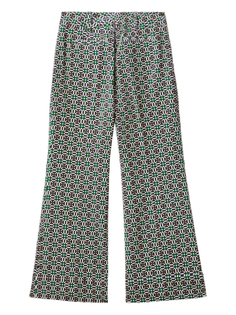 La DoubleJ Hendrix geometric-print trousers Black TRO0014VEL001BYT04GR02