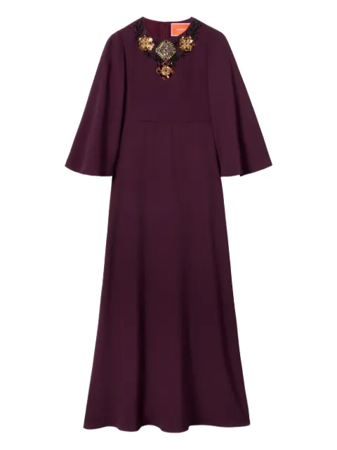 La DoubleJ Sorella bell-sleeve maxi dress Red DRE0975SAB001SOLIDRE07
