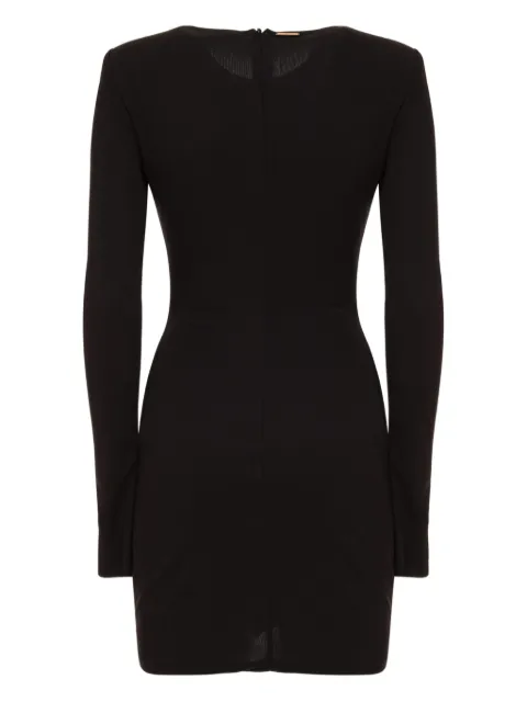Just Cavalli long-sleeve draped dress Black 79PAO932J0253