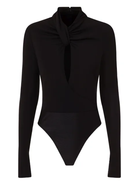 Just Cavalli twist-neck bodysuit Black 79PAM235J0253