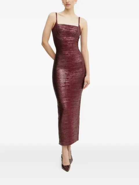 Hervé Léger Gemma metallic dress Red HFL8503778