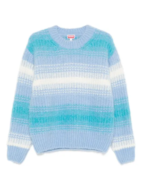 Kenzo striped crew-neck jumper Blue FF65PU7653CG