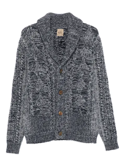 RAKKI cable-knit shawl-collar cardigan Blue TYCOONWVB