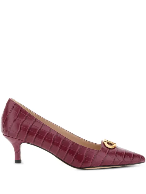 TWINSET 50mm crocodile-effect pumps Red 252TCP040