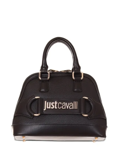 Just Cavalli logo-plaque tote bag Black 79RA4BL3ZSD25
