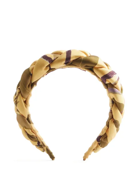 La DoubleJ braided patterned headband Yellow HEB0004FOD001BMB01YE02