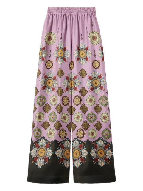 La DoubleJ floral-print trousers Pink TRO0026SIL001NUC06PI10