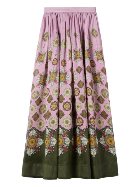 La DoubleJ floral-print maxi skirt Pink SKI0172LIN010NUC06PI10