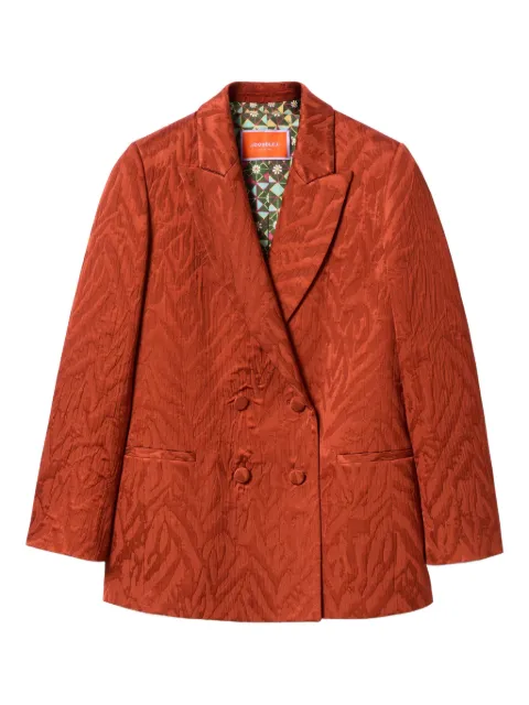 La DoubleJ textured double-breasted jacket Red JAC0148JCQ118ANI02OR04