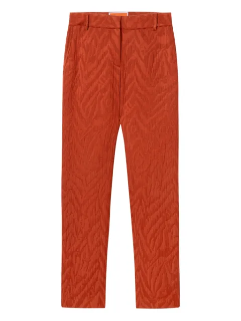 La DoubleJ zebra-jacquard trousers Red TRO0069JCQ118ANI02OR04