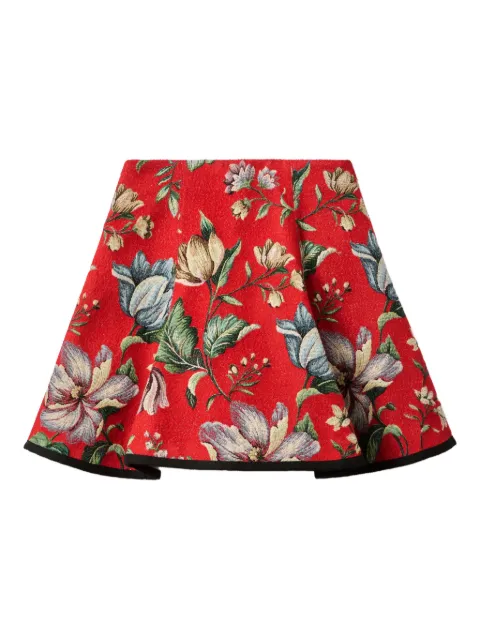 La DoubleJ Dolce Vida floral-jacquard skirt Red SKI0170JCQ117HON01RE01