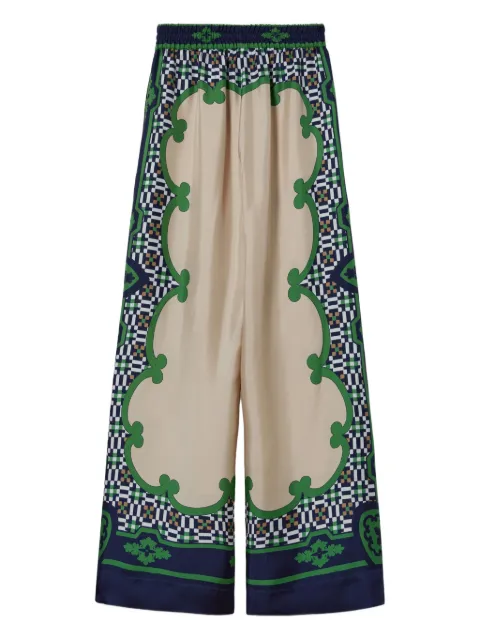 La DoubleJ Placée palazzo pants Neutrals TRO0026SIL006MAR07GR02