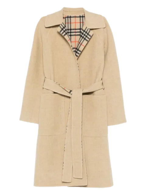 Burberry reversible wool wrap coat Neutrals 8110900