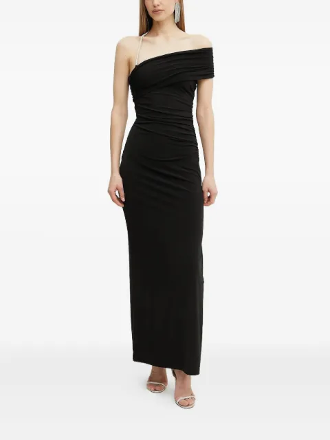 Hervé Léger Olivia crystal-embellished one-shoulder maxi dress Black RMC8467429