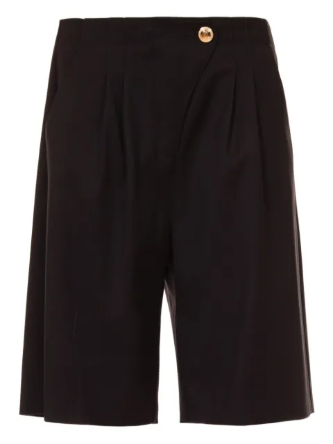 Just Cavalli pleated button shorts Black 79PAD144N0463