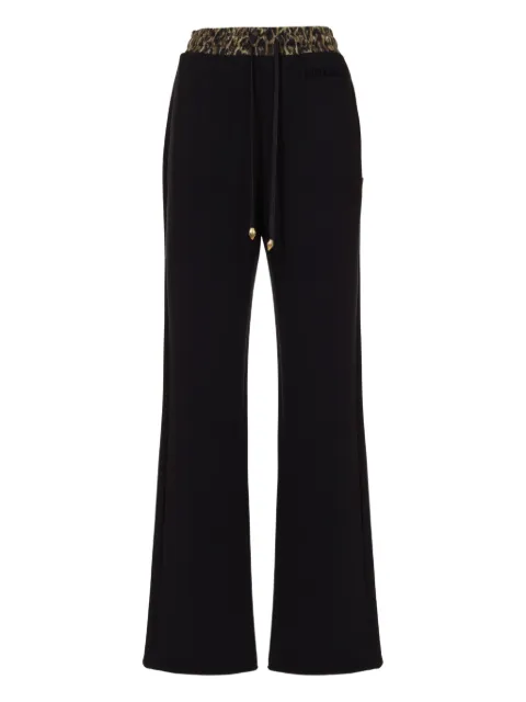 Just Cavalli leopard-waistband trousers Black 79PAAE20CF100