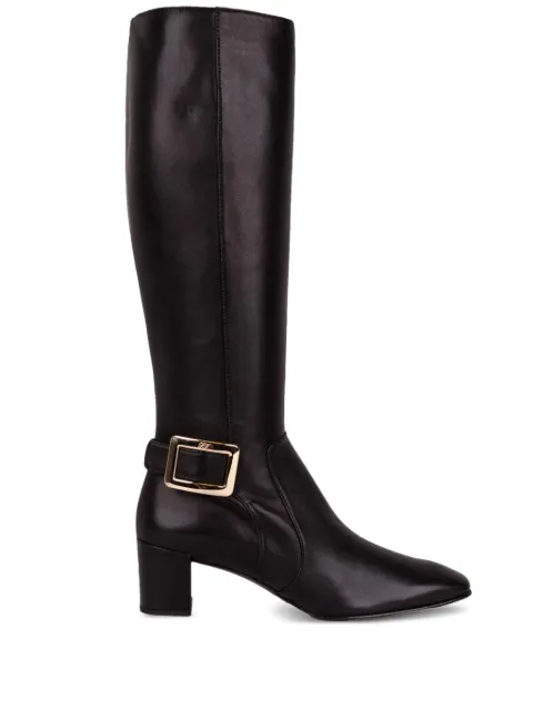 Roger Vivier buckle-detail knee-high boots Black RVW3571776091TB999