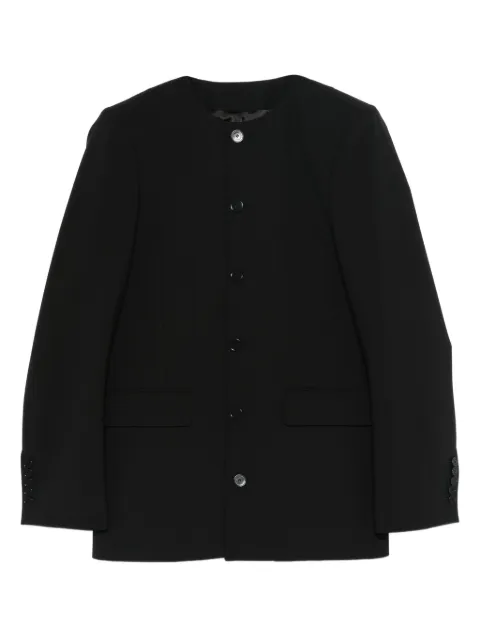 ALAINPAUL round-neck tailored jacket Black S4WJA03